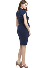 Load image into Gallery viewer, Kimi + Kai Maternity &quot;Josephine&quot; Ruffle Sheath Dress