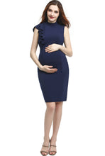 Load image into Gallery viewer, Kimi + Kai Maternity &quot;Josephine&quot; Ruffle Sheath Dress
