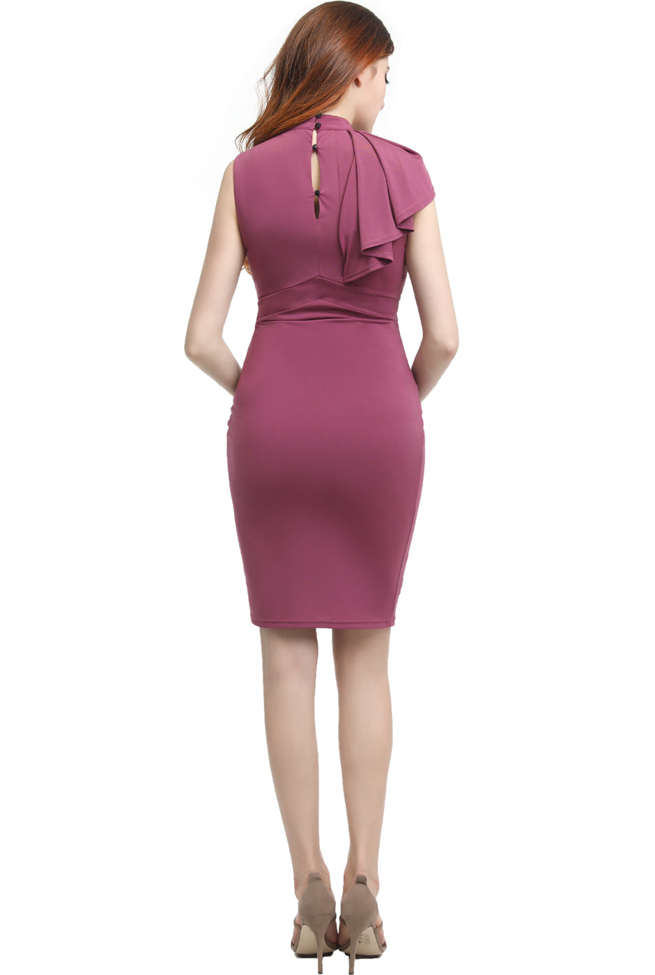 Kimi + Kai Maternity "Josephine" Ruffle Sheath Dress