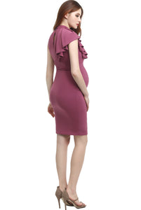 Kimi + Kai Maternity "Josephine" Ruffle Sheath Dress