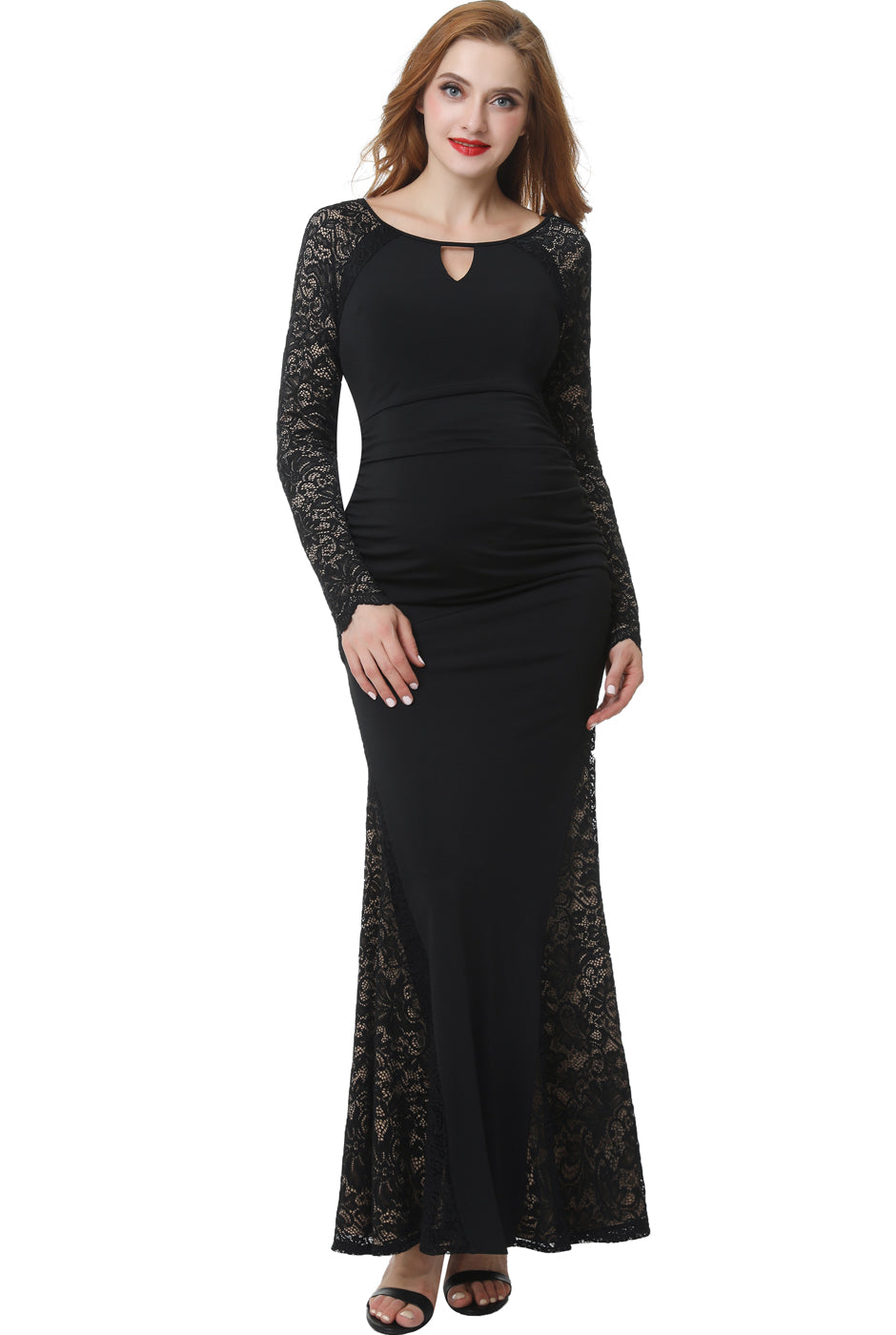 Kimi + Kai Maternity "Bella" Mermaid Maxi Dress