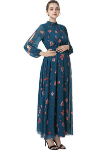 Kimi + Kai Maternity "Finley" Floral Print Maxi Dress