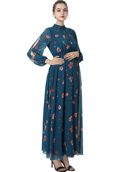 Kimi + Kai Maternity "Finley" Floral Print Maxi Dress
