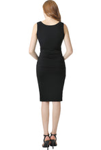 Load image into Gallery viewer, Kimi + Kai Maternity &quot;Talula&quot; Scalloped V-Neck Body-Con Dress