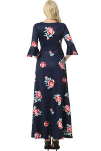 Kimi + Kai Maternity "Louisa" Floral Print Maxi Dress