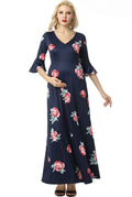 Kimi + Kai Maternity "Louisa" Floral Print Maxi Dress