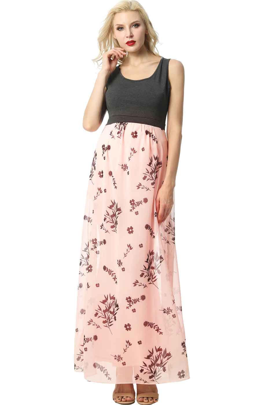 long sleeve maxi dress designer Puff Sleeve Maxi Dress in Red