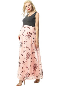 Kimi + Kai Maternity "Miho" Floral Print Maxi Dress