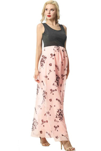 Kimi + Kai Maternity "Miho" Floral Print Maxi Dress