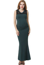 Load image into Gallery viewer, Kimi + Kai Maternity &quot;Tilda&quot; Lace Trim Mermaid Maxi Dress