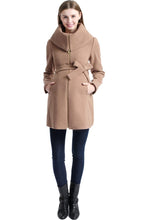 Load image into Gallery viewer, Kimi + Kai Maternity &quot;Mia&quot; Wool Blend Fold Collar Coat