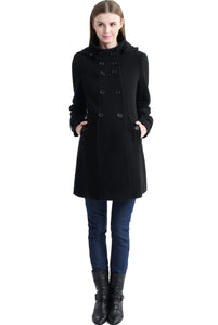 Kimi + Kai Maternity "Penelope" Wool Blend A-Lined Coat