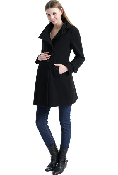 Kimi + Kai Maternity "Penelope" Wool Blend A-Lined Coat