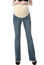 Load image into Gallery viewer, Kimi + Kai Maternity &quot;Leni&quot; Modern Boot Cut Denim Jeans