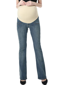 Kimi + Kai Maternity "Leni" Modern Boot Cut Denim Jeans