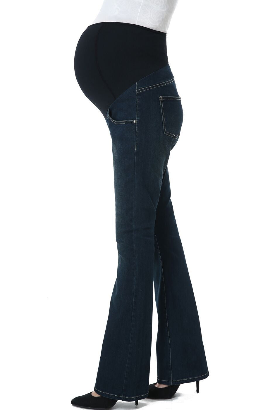 Kimi + Kai Maternity Modern Boot Cut Denim Jeans