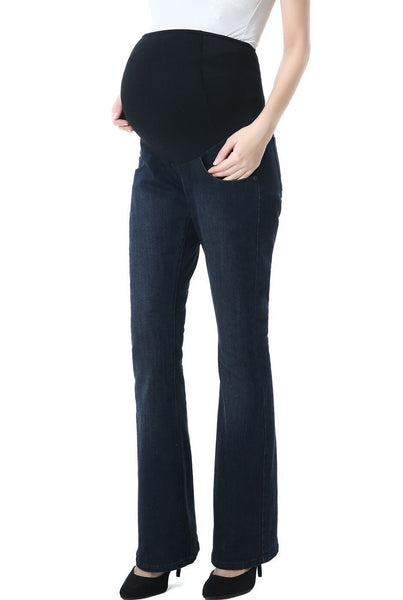 Kimi + Kai Maternity "Leni" Modern Boot Cut Denim Jeans