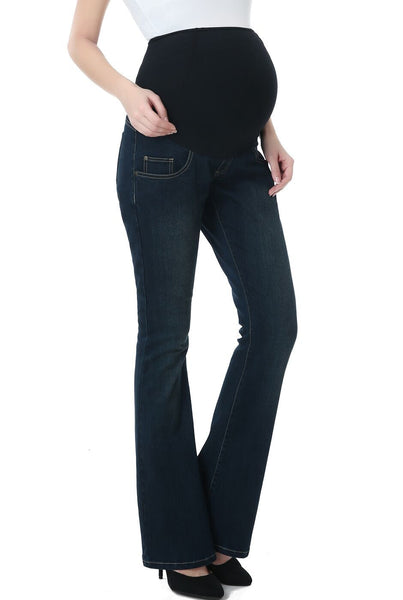 Kimi + Kai Maternity "Dixie" Flare Leg Denim Jeans