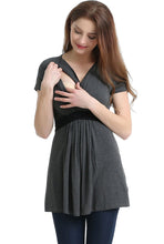 Load image into Gallery viewer, Kimi + Kai Maternity &quot;Jasmine&quot; Colorblock Nursing Top