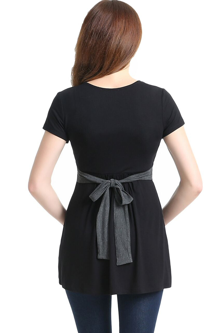 Kimi + Kai Maternity "Jasmine" Colorblock Nursing Top