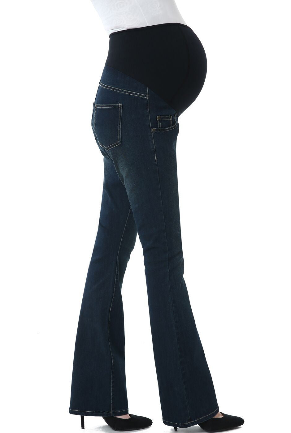 Kimi + Kai Maternity Modern Boot Cut Denim Jeans