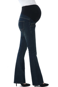Kimi + Kai Maternity "Leni" Modern Boot Cut Denim Jeans