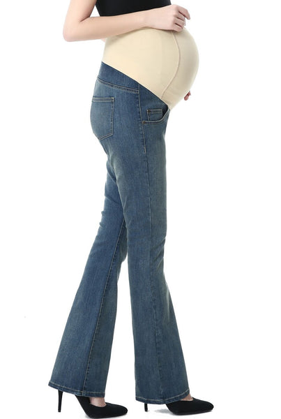 Kimi + Kai Maternity "Leni" Modern Boot Cut Denim Jeans