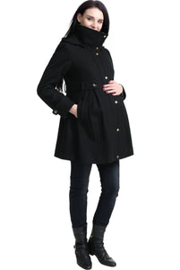 Kimi + Kai Maternity "Olivia" Wool Blend Parka Coat