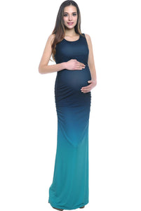 Kimi + Kai Maternity "Sonia" Ombre Tank Column Maxi Dress