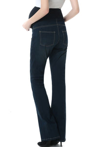 Kimi + Kai Maternity "Leni" Modern Boot Cut Denim Jeans