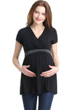 Kimi + Kai Maternity "Jasmine" Colorblock Nursing Top